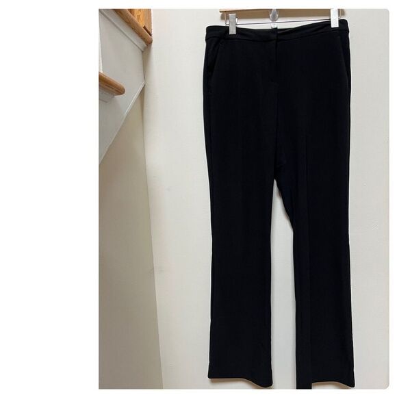 Boston Proper Black Silhouette Straight Leg Pant 32 Inch Inseam Size 10 Long - Picture 2 of 10